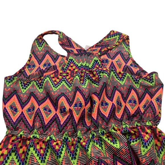 Japna Girls Dress Size 12 Multicolor Elastic Waist Geometric Pattern Sleeveless - Picture 9 of 11
